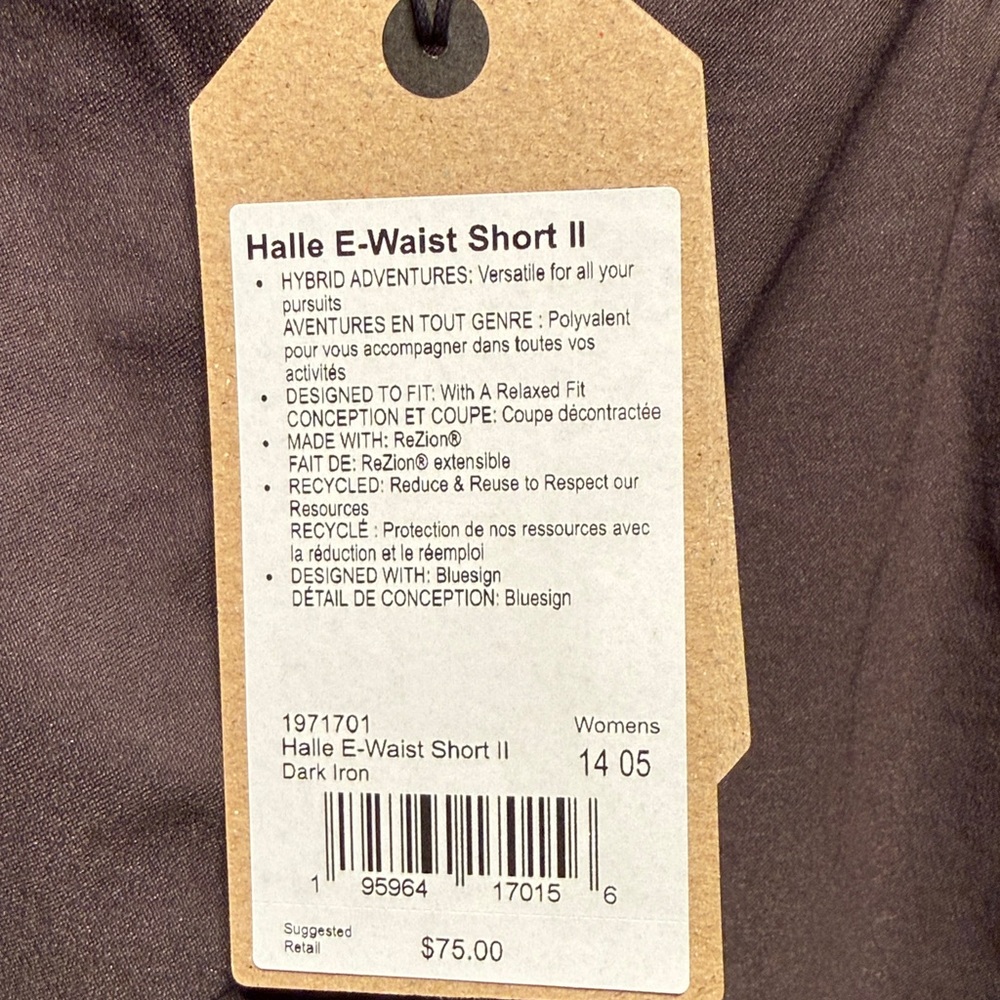Women’s size 14 hiking shorts dark gray elastic waist stretchy relaxed fit $75 - Picture 3 of 12